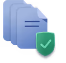 A stack of documents protected by a shield with a checkmark, symbolizing transparent data processing practices and compliance.