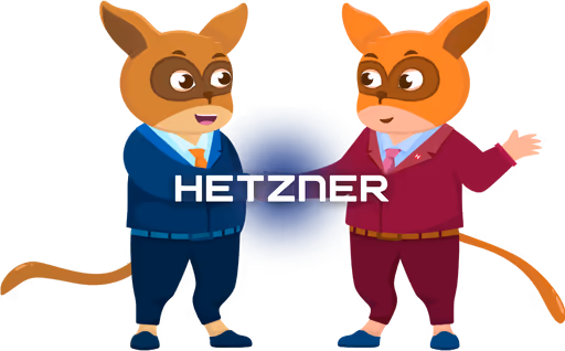 Hetzner and Syselfie handshaking in suit